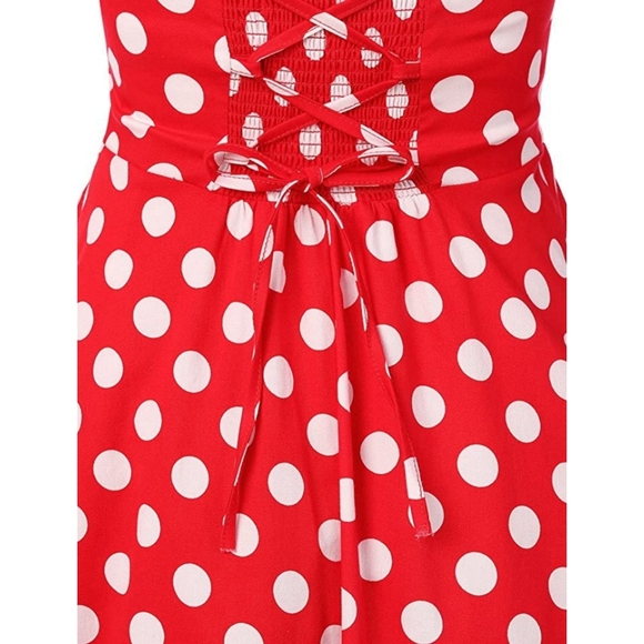 Women's dress polka audrey dress 1950's vintage - Picture 5 of 8
